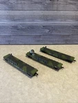 Ahm Ho Scale U.s. Army Flat Cars 900112, 56789- No Box Lot Of 3. Fixed Price $29.99.
