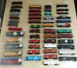 Scale Locomotive, Box, Flat, Tank, Gondola, Cattle Reefer Caboos Car Building. Fixed Price $10.00.