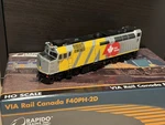 Ho Rapido Via Rail Rebuilt F40PH-2D #6437 W/loksound 40TH Anniversary 82523. Fixed Price $384.99.