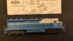 Athearn Ho SD45 Locomotive Gm Demo #4353, Runs Good.. Fixed Price $59.99.