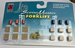 Life Like 1656 Ho Scale Scene Master Forklift Pallets Drums Crates Nip. Fixed Price $24.00.