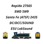 Rapido 27565 Ho Scale Emd SW9 Dc/dcc/sound Santa Fe (atsf) 2435 Bookend Scheme. Fixed Price $331.99.