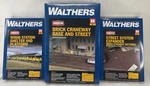 Set Of Walthers Ho Kits 933-3188 933-3156 & 933-4097 Wood Station Brick Base. Fixed Price $24.95.