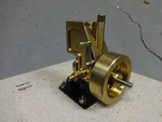 Brass Live Stationary Steam Engine Mounted Marble Base G1 Microcosm. Fixed Price $110.00.