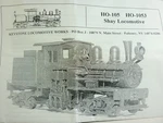 Keystone Locomotive Works HO-105 Shay Kit White Metal 1:87. Fixed Price $85.70.