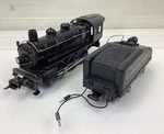 Lionel Custom Gauge 0-6-0 Steam Locomotive And Tender. Fixed Price $325.00.