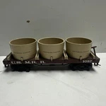 Ho Scale U.s. M.r.r. 1087 With Drinking Water Barrels. Fixed Price $14.99.