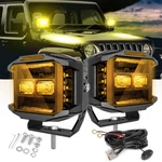 2X Side Amber 5" Led Work Light Spot Pods Offroad Truck Atv Driving Fog Lamp Drl. Fixed Price $136.86.