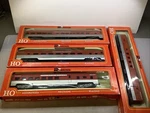 Rivarossi Model Train Passenger Cars Set Of X4 With Box NG101501. Fixed Price $65.00.