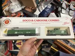 New Bachmann Lighted Loco 9710 & Caboose 11445 Combo 61600 Burlington Northern. Fixed Price $39.95.