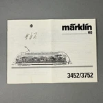 Rklin H0 # 3452/3752 Electric Locomotive Manual Only. Fixed Price $9.90.