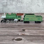 Ho Scale Tyco Southern Steam Locomotive & Tender, Works But Read Description. Fixed Price $19.95.