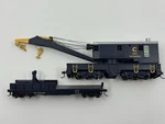 Ho Athearn Rtr 75392 Chessie System Mow 200 Ton Wreck Crane Tender B&o. Fixed Price $90.00.