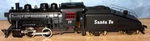 Vintage Tyco No. 238-22 Ho Scale Santa Fe Shifter Locomotive #99 & Coal Tender. Fixed Price $34.95.