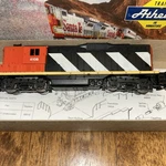 Ho Athearn Canadian National Gp 9 Diesel Locomotive Powered Zebra Stripes #4108. Fixed Price $54.99.