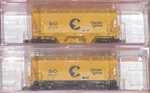 Intermountain Pacific Western Rail System Bay Covered Hopper 2PK Chessie B&o. Fixed Price $69.99.