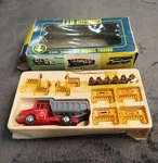 Ho Scale Ahm # 5614, Construction Set With Dump Truck, Barriers Traffic Cones. Fixed Price $11.50.