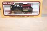 Ho Scale Life-like, 0-4-0 Steam Teakettle Locomotive, Baltimore & Ohio Black #25. Fixed Price $64.00.