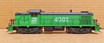 Atlas 7072 RS-3 Burlington Northern Ho Scale. Fixed Price $53.99.