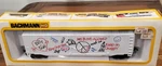 Bachmann Ho Scale Steel Box Car Graffiti Item No. 1087. Fixed Price $25.00.