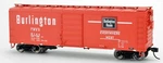 Bowser 42837 Ho Burlington 40' Steel Side Box Car Ready-to-run #8038. Fixed Price $27.73.