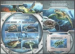 DZ0385 ! Imperf 2016 Guinea-bissau Turtles Marine Life Fauna #8599-02+BL1489 Mnh. Fixed Price $10.00.
