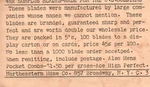 Advertising Post Card 1947 War Surplus Northeastern Merchandise Broadway Ny. Fixed Price $6.29.