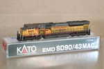 Kato 176-5608 Weathered Union Pacific Up SD90/43MAC Diesel Locomotive 8065. Fixed Price $163.96.