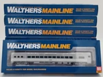 Walthers Mainline Ho Painted Unlettered Budd 85' Passenger Cars. Fixed Price $35.00.