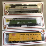 Bachman Ho Scale Electric Train Diesels & Car Amtrak, Burlington, Green Bay. Fixed Price $57.95.