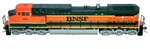 Athearn Ho Scale Burlington Northern Santa Fe Locomotive (C44-9W-936). Fixed Price $193.56.