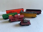 Gauge - 3 Box + 1 Hopper Coal Tender Caboose 6 Train Cars!. Fixed Price $24.95.