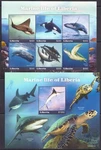 YX0513 2020 Liberia Marine Life Of Fishes Turtles #6253-6258+BL798 Mnh. Fixed Price $5.00.