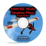 1,800 Semi Scale Remote Control Rc Radio Model Airplane Plans, Dvd. Fixed Price $11.98.