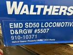 Aj-ho Walthers Mainline 910-10371 Emd SD50 Rio Grande D&rgw # 5507 Dcc Ready. Fixed Price $129.99.