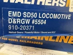 Aj-ho Walthers Mainline 910-20371 Emd SD50 Rio Grande D&rgw # 5504 Dcc Sound. Fixed Price $179.99.