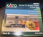 Kato 106-6002 Santa Fe Super Chief 4 Car Set B. Fixed Price $229.99.