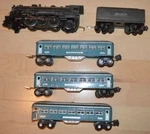 Lionel 1666E Gauge Locomotive/tender/passenger Cars (2) 2630 (1) 2631. Fixed Price $148.75.