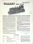 Vintage Varney 2230K Yard Diesel Locomotive Instruction Manual & Parts List. Fixed Price $15.00.
