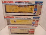 Lionel Gauge Famous American Railroads Boxcars 9418 &7712 And Reefer 9819. Fixed Price $45.00.