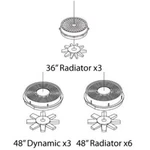Athearn ATH11692 Ho Scale Fans Set 48" Early Pan Top (3). Fixed Price $25.48.