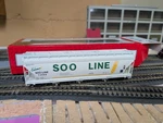 Jjk Intermountain/pwrs Acf Bay 4650 Cuft Hopper: Soo Line #73990 - Item 1075D. Fixed Price $40.00.