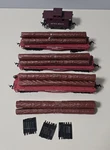 Ho Logging Theme Model Train Set Bachmann & Ahm Flat Cars W/ Logs And Caboose. Fixed Price $49.99.