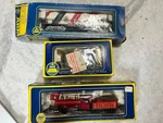Set Of 3 Vtg Ahm Horr Train Cars - Bowker, Dockside, And Spirit 1776. Fixed Price $120.00.