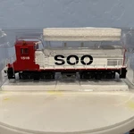 Ho Scale Athearn Genesis Soo Line MP15-AC Dcc W/sound #1518. Fixed Price $184.99.