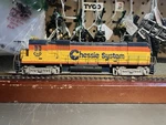 Tyco Ho 4301 Alco Chessie Diesel Engine Dummy With Handrails. Fixed Price $22.00.