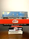 Atlas #1757-4 Evans 50' Double Plug Door Box Car #11713 Weathered 1:87. Fixed Price $29.99.