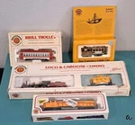 Bachmann Trains Ho Scale Brill Trolley, Cable Car, Loco & Caboose, Dc Analog. Fixed Price $85.00.