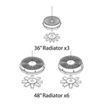 Athearn Ho 36" & 48" Early Pan Top Fans Set ATH11692. Fixed Price $17.99.