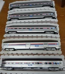 5) Ihc 48001,48000 & 48003 Amtrak Smooth Side Passenger Cars Nib Ho Gauge Lqqk. Fixed Price $135.00.